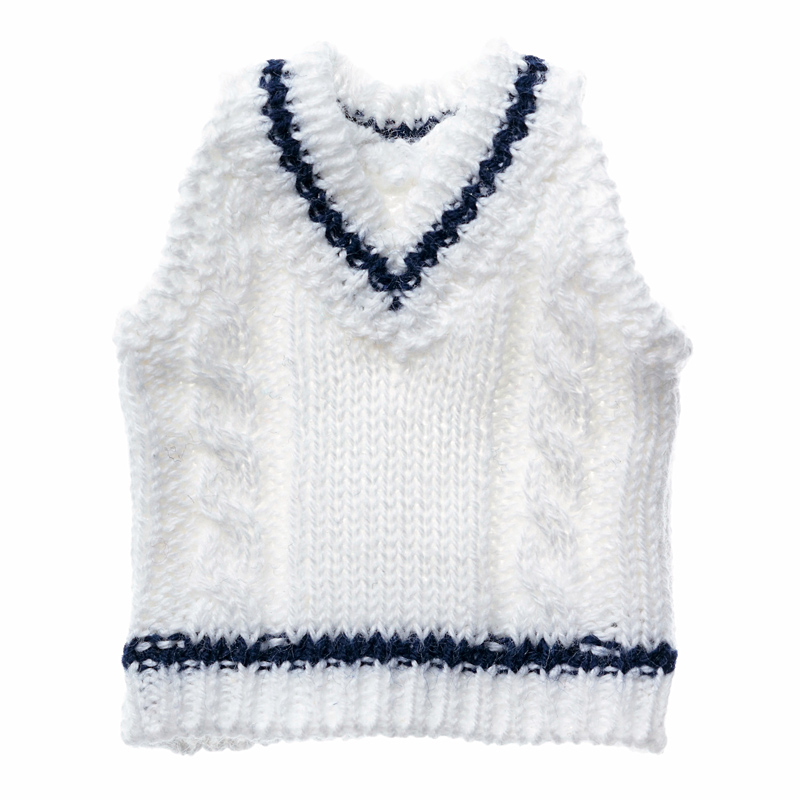 Photo1: Dress: Tilden Vest, S size, White, for ruruko/ チルデンベストS　ホワイト (1)